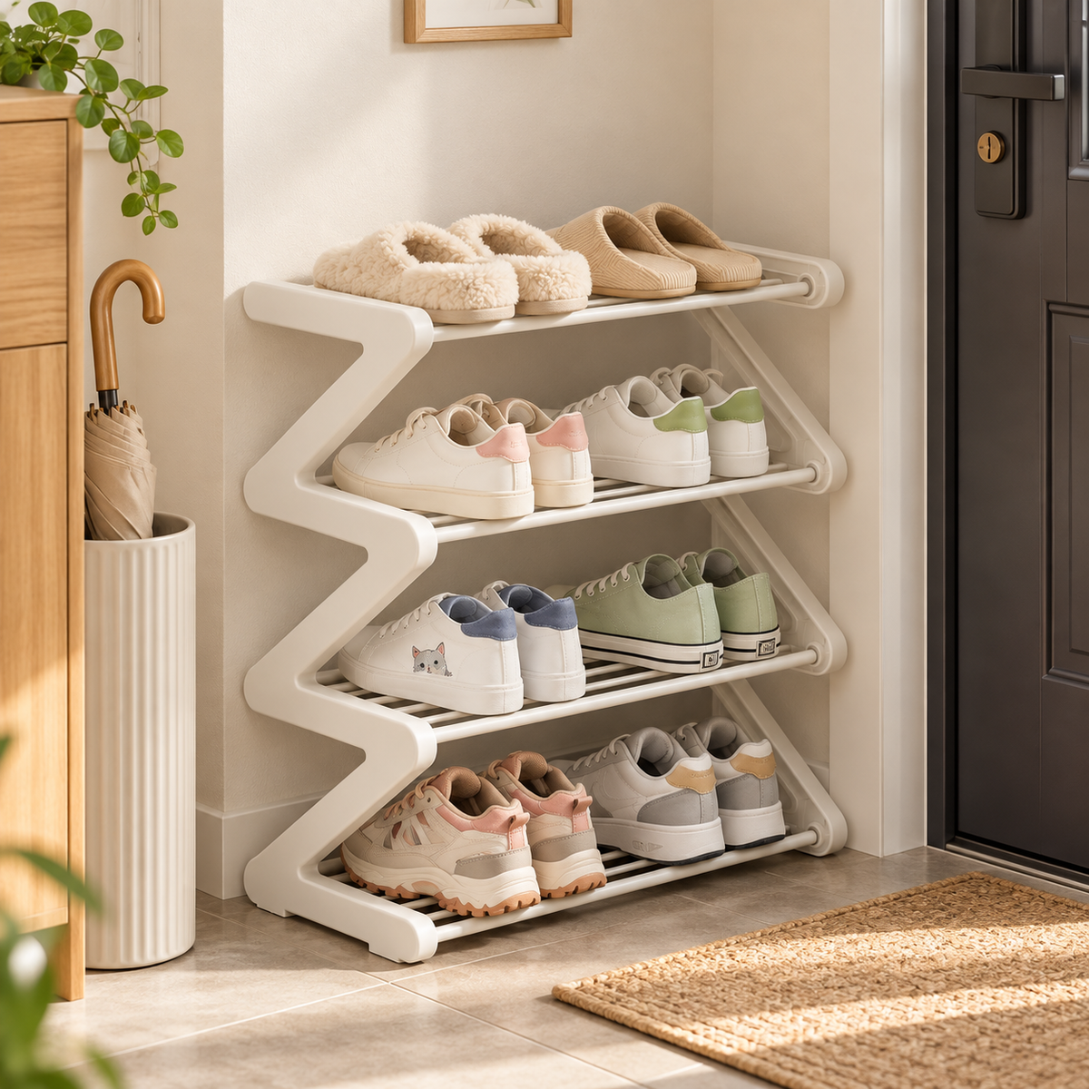 Home shoe rack for front door