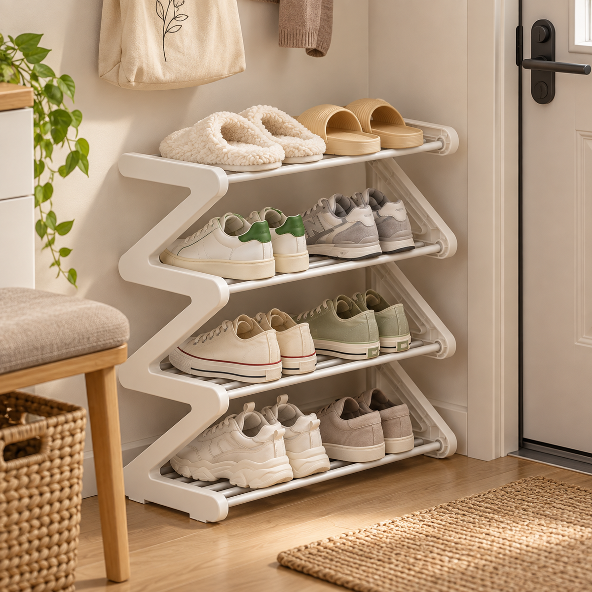 Home shoe rack for front door