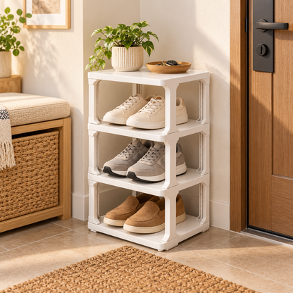 Shoe rack for front door, multi-layer home shoe cabinet for narrow entrances